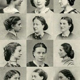 Penteados da década de 1860.
